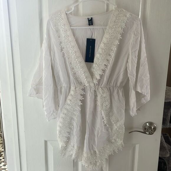 Choies Other - Lace Romper Swimsuit Cover Up/Bride Outfit bridal honeymoon bachelorette size m